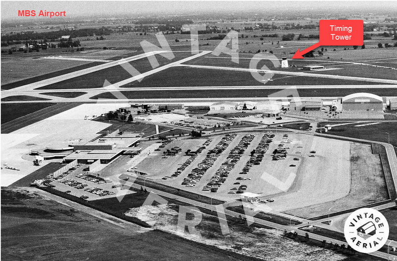 Tri-City Dragway - 1992 Aerial Of Airport Showing Timing Tower Of Old Strip (newer photo)